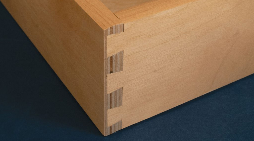 Stack of dovetail drawers